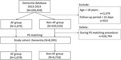 Atrial fibrillation as a contributor to the mortality in patients with dementia: A nationwide cohort study